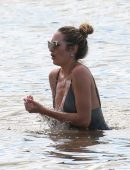 Candice Swanepoel in Swimsuit on the Beach in Espirito Santo