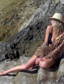Charlotte McKinney Underboob and Booty in Bikini in Capri