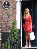 Christine McGuinness - Outside Crystal Clear Spa in Liverpool