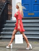 Christine McGuinness - Outside Crystal Clear Spa in Liverpool