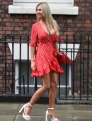 Christine McGuinness Outside Crystal Clear Spa in Liverpool