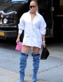 Jennifer Lopez Leggy Out in New York