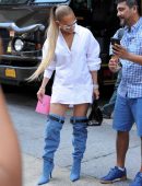 Jennifer Lopez Leggy Out in New York