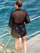 Jennifer Lopez Leggy, on a Yacht in Capri