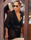 Jennifer Lopez Leggy, on a Yacht in Capri