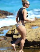 Jessica Marais in Bikini Bottoms at Bondi Beach