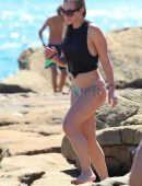 Jessica Marais in Bikini Bottoms at Bondi Beach