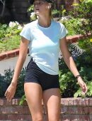 Kelly Rohrbach Leggy, Jogging in Shorts in LA