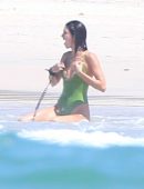 Kendall Jenner Booty in Swimsuit Surfing in Mexico