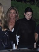 Kendall Jenner in See-Through Out at Nobu in Malibu