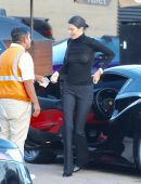 Kendall Jenner in See-Through Out at Nobu in Malibu