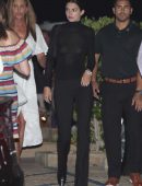 Kendall Jenner in See-Through Out at Nobu in Malibu