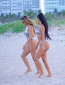 Kim Kardashian for Bikini Photoshoot at the Beach in Miami