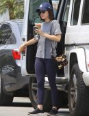 Lucy Hale Booty, Arriving at a Gym in Los Angeles