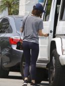 Lucy Hale Booty, Arriving at a Gym in Los Angeles