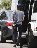 Lucy Hale Booty, Arriving at a Gym in Los Angeles