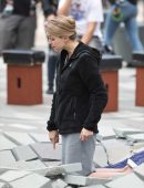 Melissa Benoist on the Set of 'Supergirl' in Vancouver