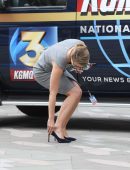 Melissa Benoist on the Set of 'Supergirl' in Vancouver