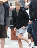 Melissa Benoist on the Set of 'Supergirl' in Vancouver
