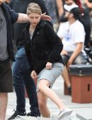 Melissa Benoist on the Set of 'Supergirl' in Vancouver
