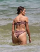 Olivia Culpo Booty in Bikini at the Beach in Miami