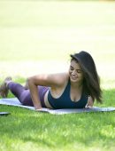 Rebecca Black Practicing Yoga in Beverly Hills