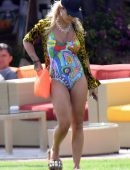 Rita Ora Leggy in Swimsuit on a Yacht in Porto Cervo