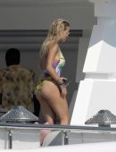 Rita Ora Leggy in Swimsuit on a Yacht in Porto Cervo