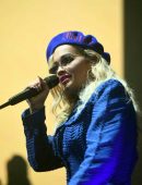 Rita Ora Performing at the Shergar Cup at Ascot Racecourse