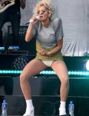 Rita Ora Upskirt Performing OnStage at Rize Festival in Chelmsford