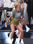 Rita Ora Upskirt Performing OnStage at Rize Festival in Chelmsford