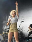 Rita Ora Upskirt Performing OnStage at Rize Festival in Chelmsford