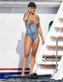 Rita Ora in Swimsuit on a Yacht in Porto Cervo