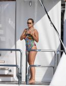 Rita Ora in Swimsuit on a Yacht in Porto Cervo