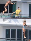 Rita Ora in Swimsuit on a Yacht in Porto Cervo