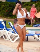 Roxanne Pallett Booty in Bikini at a Pool in Portugal