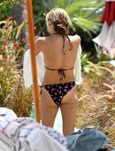 Selma Blair in Bikini at a Poolside in Miami