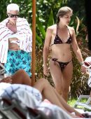 Selma Blair in Bikini at a Poolside in Miami