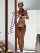 Selma Blair in Bikini at a Poolside in Miami