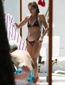 Selma Blair in Bikini at a Poolside in Miami