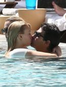 Sophie Turner in Bikini at a Pool in Miami