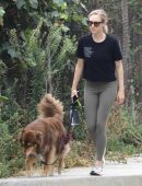 Amanda Seyfried walking her Dog in Los Angeles