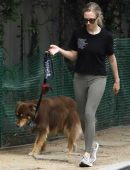Amanda Seyfried walking her Dog in Los Angeles