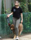 Amanda Seyfried walking her Dog in Los Angeles