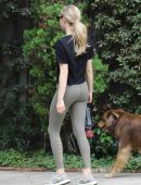 Amanda Seyfried walking her Dog in Los Angeles