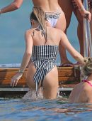 Amber Davies Booty in Swimsuit in Ibiza
