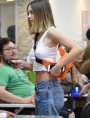 Amelia Hamlin and Delilah Hamlin at a Salon in Beverly Hills