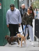 Ariana Grande Walking her Dogs in New York