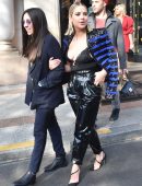 Ashley Benson Outside the Balmain Show at Paris Fashion Week