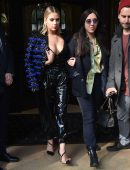 Ashley Benson Outside the Balmain Show at Paris Fashion Week